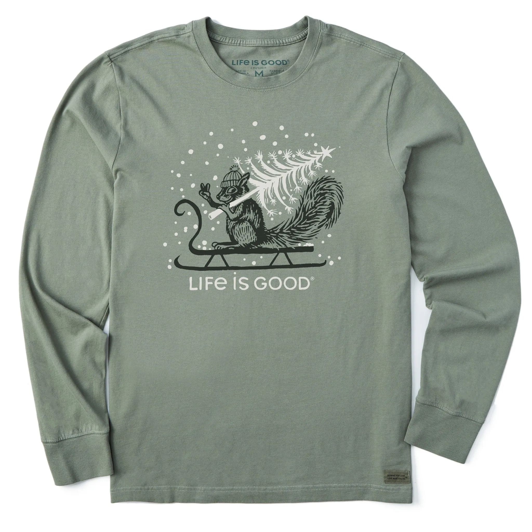 Men's Squirrel Tree Long Sleeve Crusher Tee Life is Good
