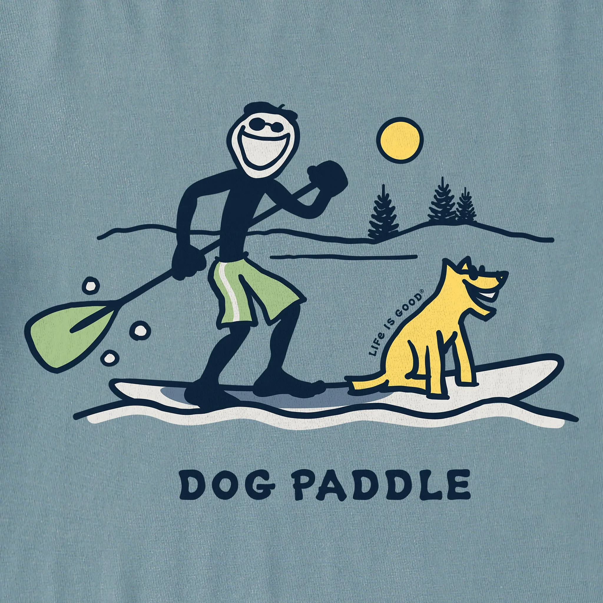 Men's Stand Up Dog Paddle Short Sleeve Crusher Tee Life is Good
