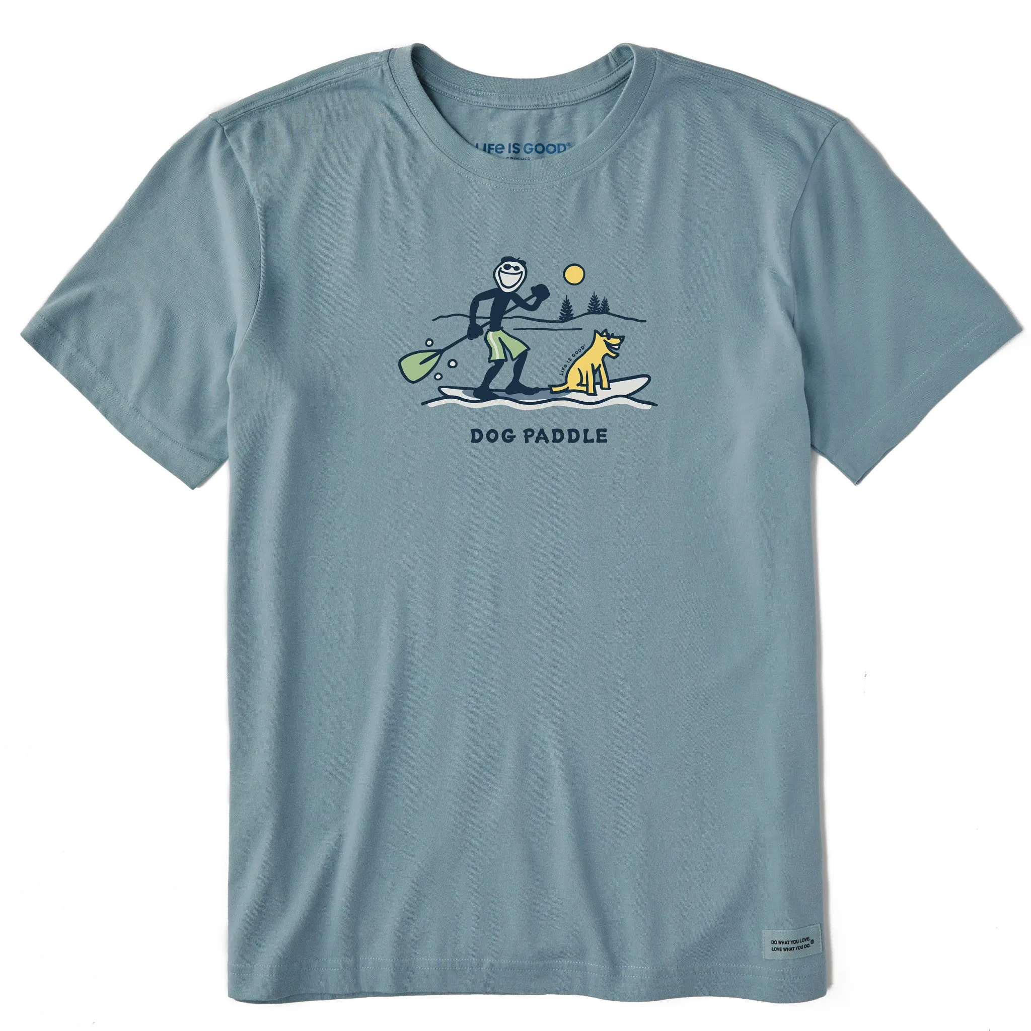 Men's Stand Up Dog Paddle Short Sleeve Crusher Tee Life is Good