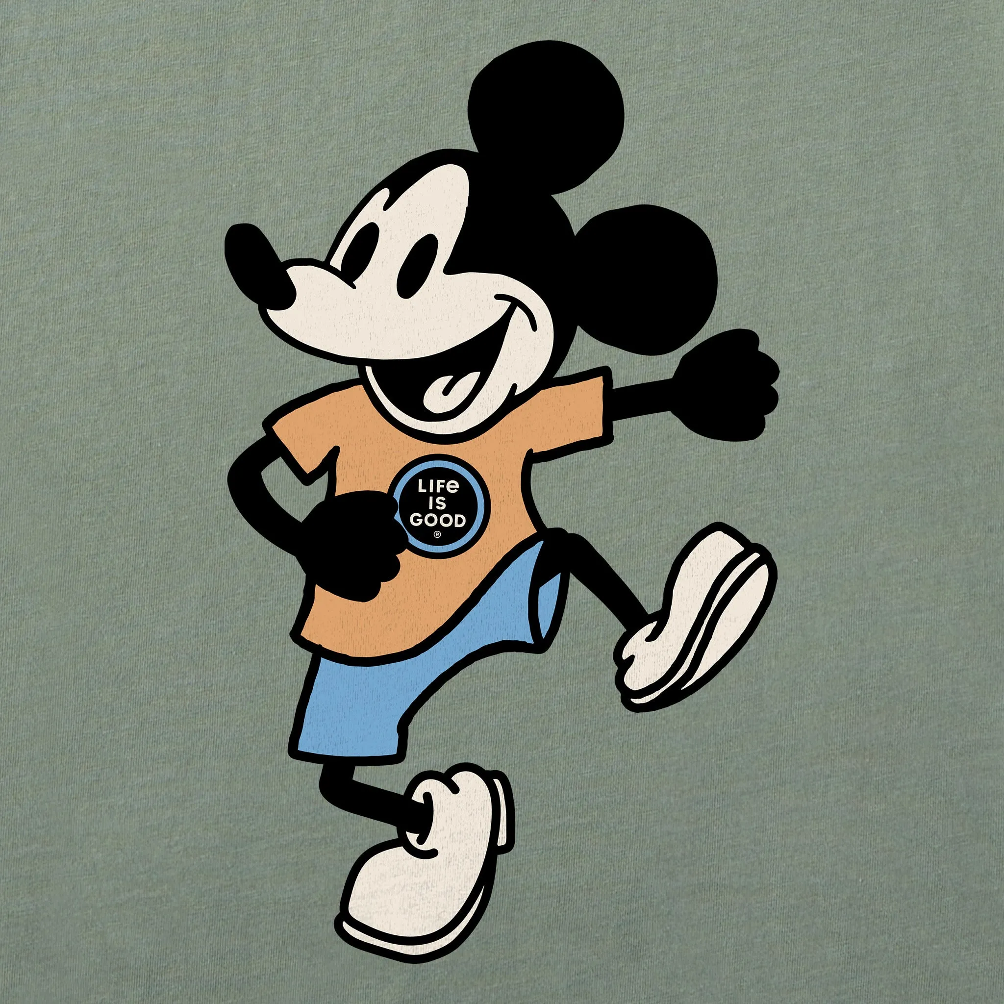 Men's Steamboat Willie Dancing Short Sleeve Tee Life is Good