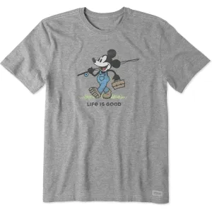 Men's Steamboat Willie Fishing Short Sleeve Tee Life is Good