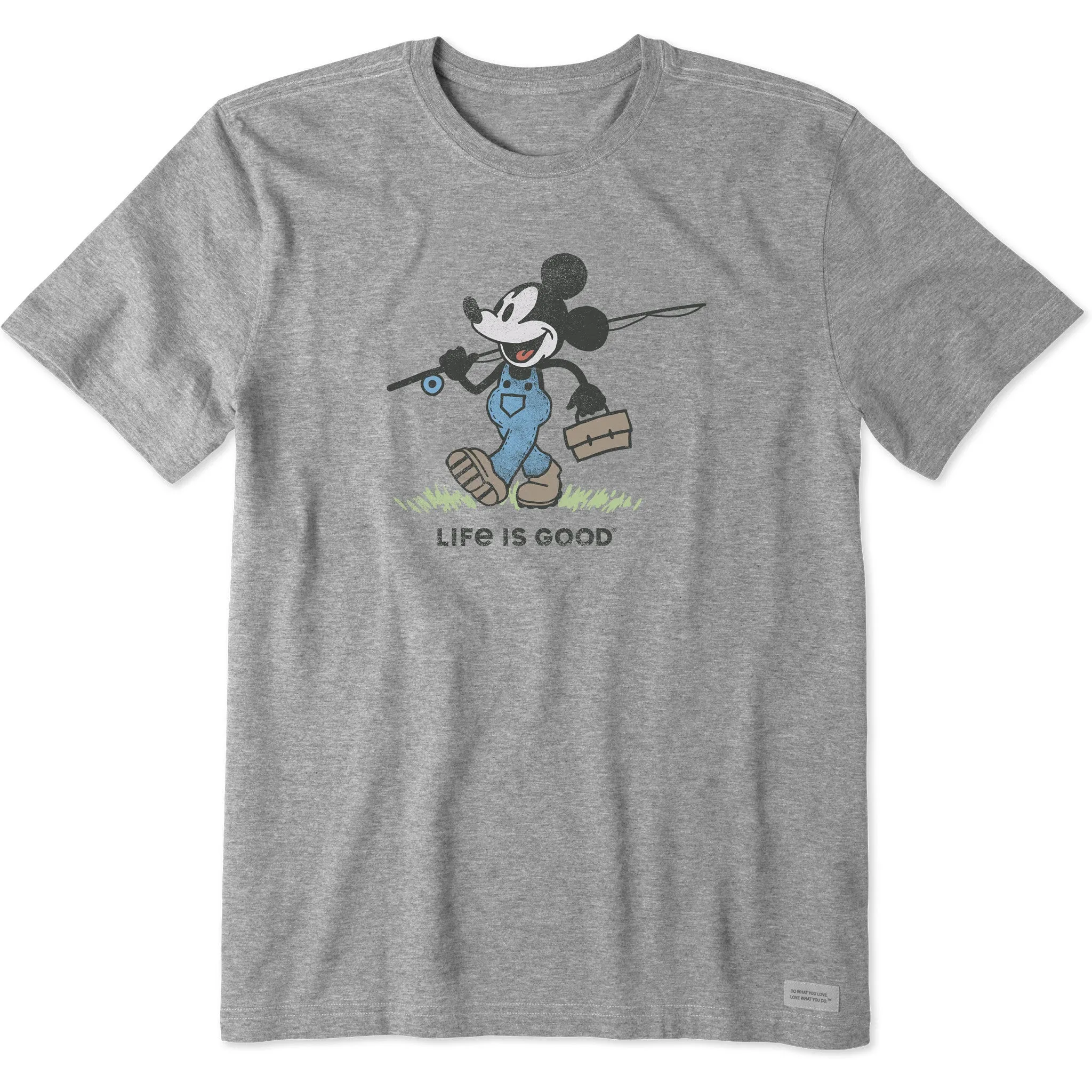 Men's Steamboat Willie Fishing Short Sleeve Tee Life is Good