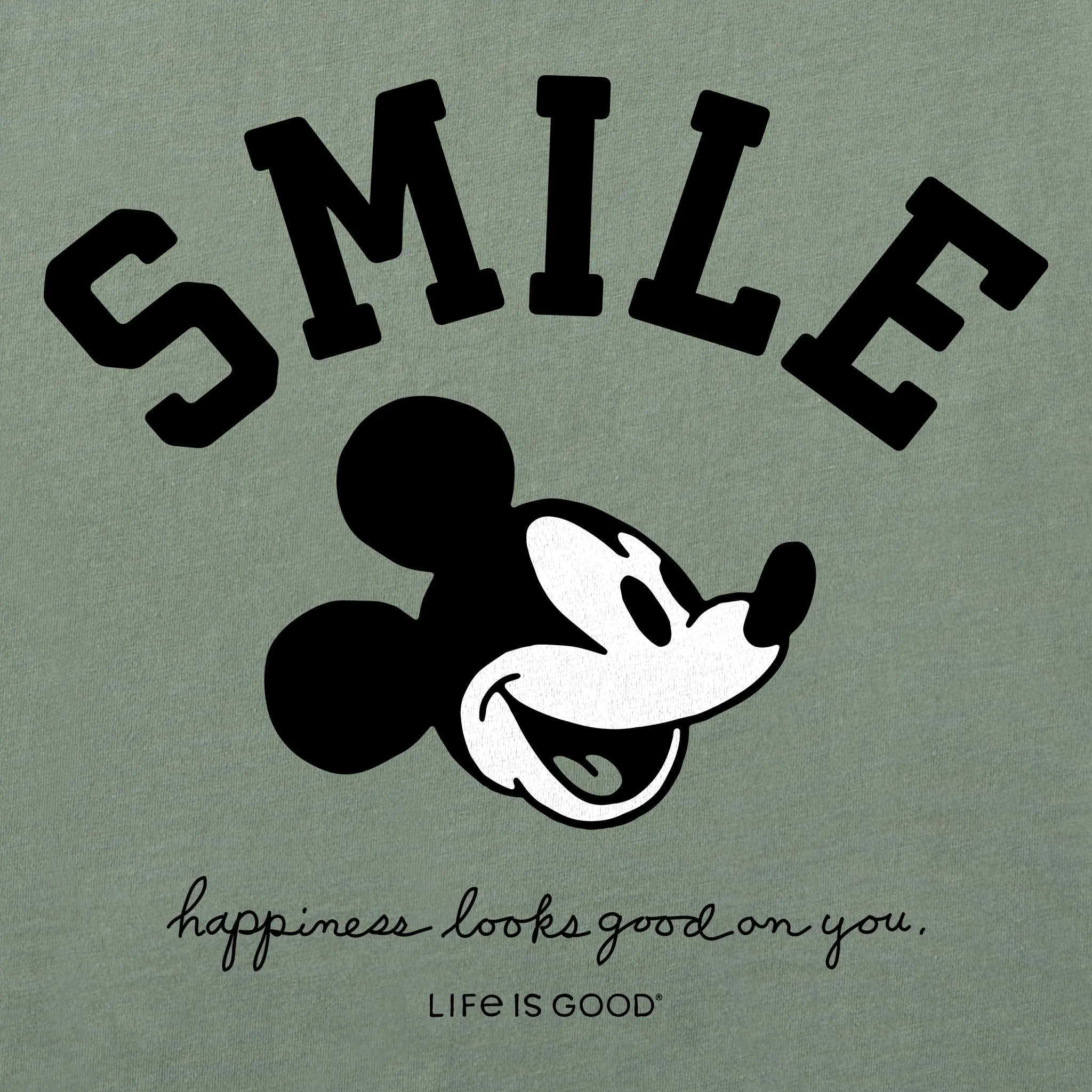 Men's Steamboat Willie Smile Short Sleeve Tee Life is Good
