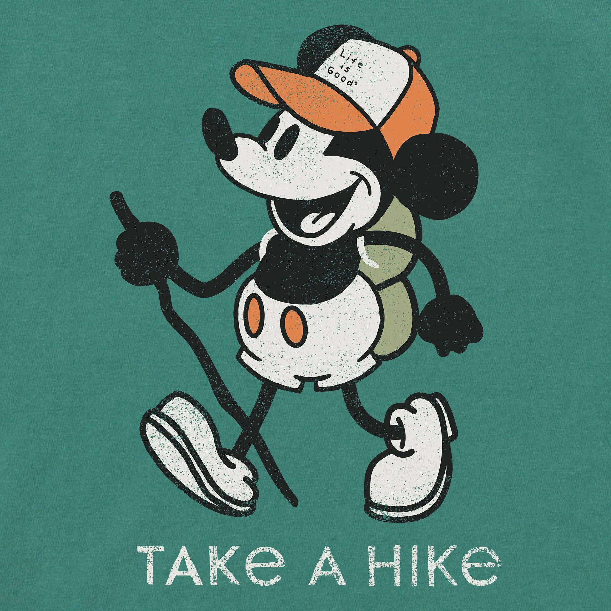 Men's Steamboat Willie Take a Hike Short Sleeve Crusher Tee Life is Good