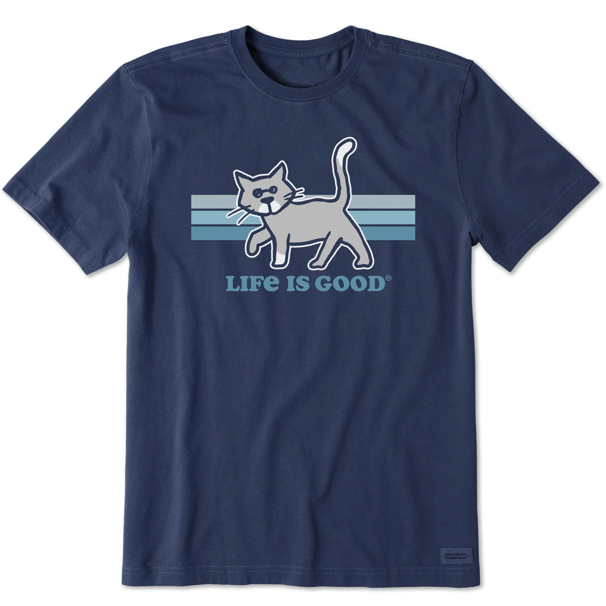 Men's Stripe Al Short Sleeve Crusher Tee Life is Good
