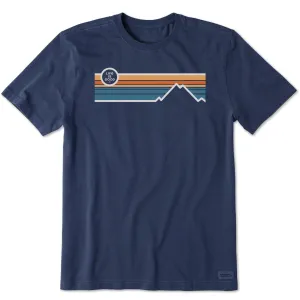 Men's Stripe Mountains Short Sleeve Tee Life is Good