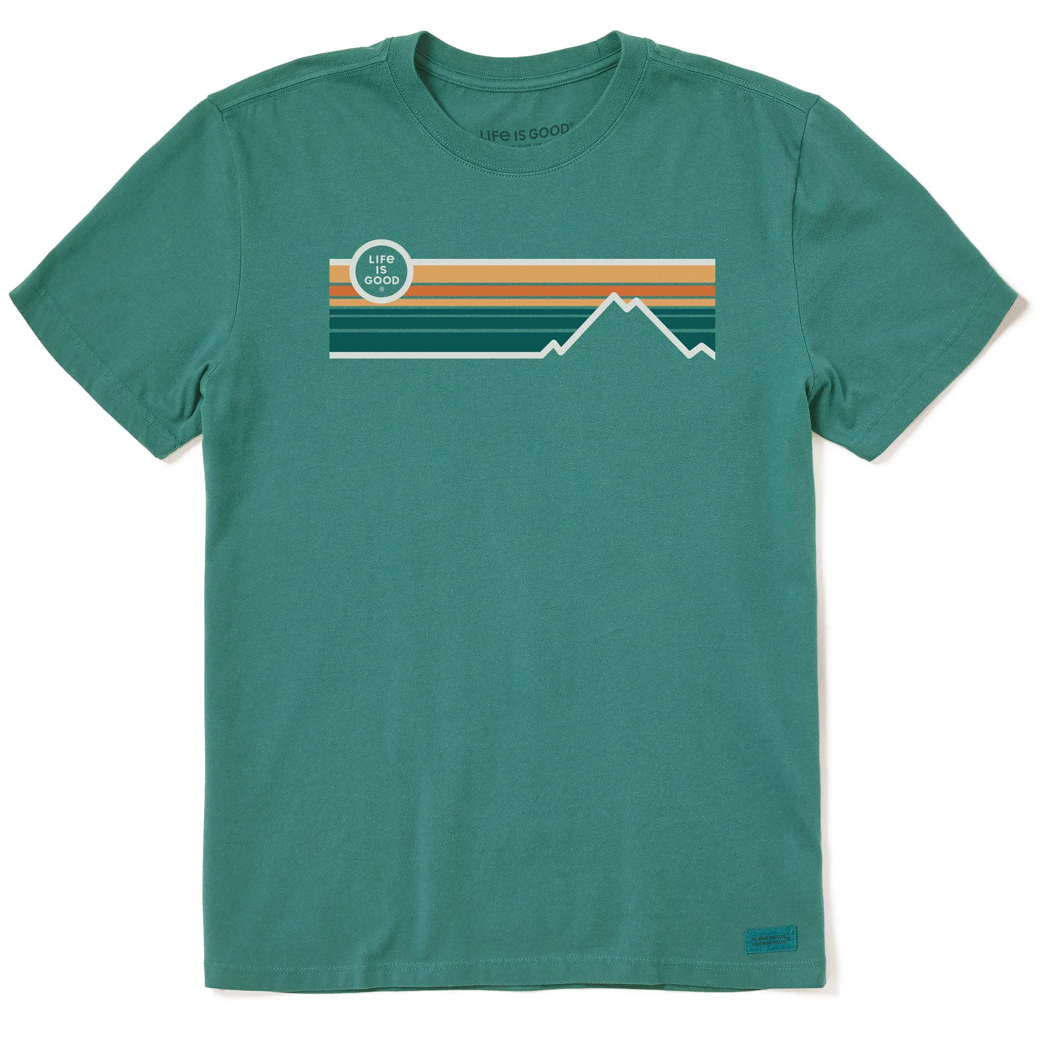 Men's Stripe Mountains Short Sleeve Tee Life is Good