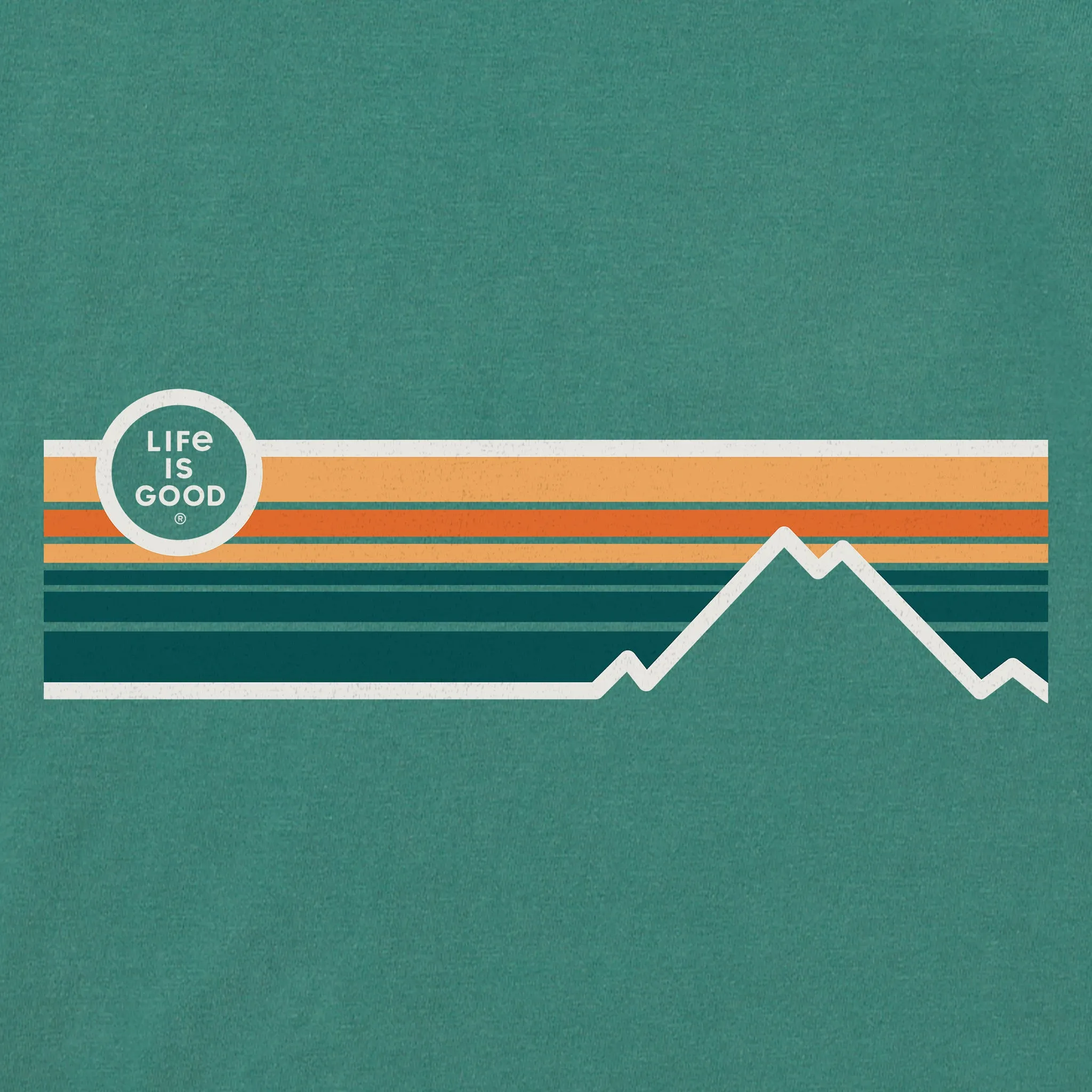 Men's Stripe Mountains Short Sleeve Tee Life is Good