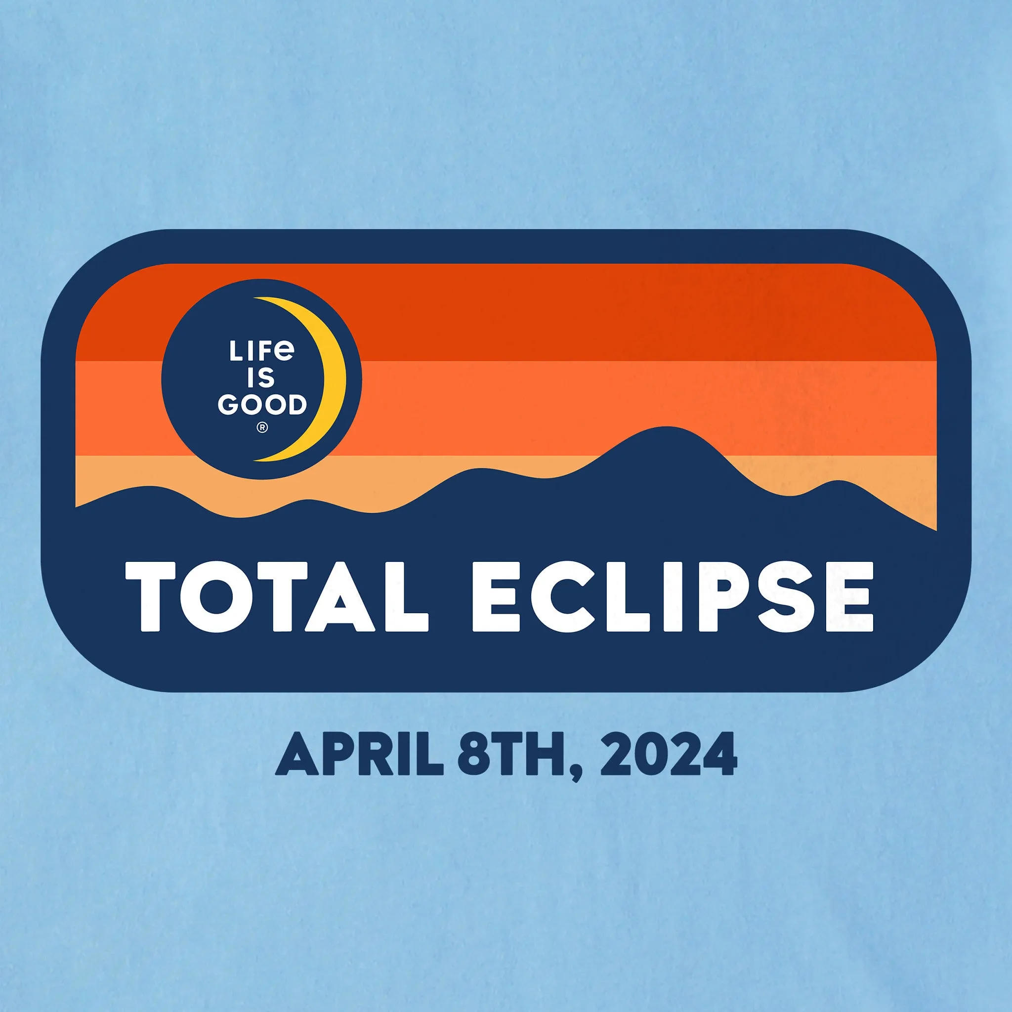 Men's Stripes Total Eclipse 4.8.24 Short Sleeve Tee Life is Good