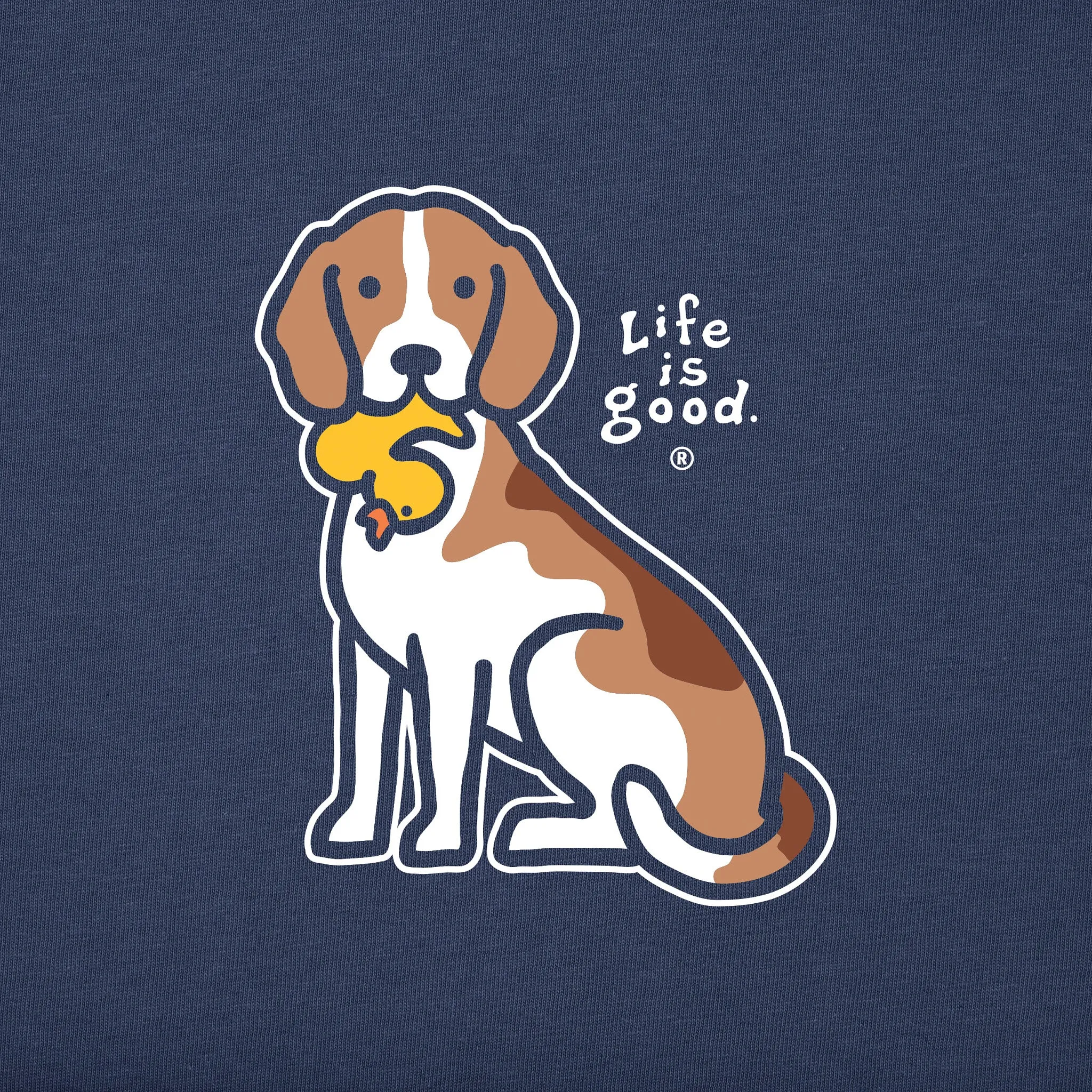 Men's Style Beagle Short Sleeve Crusher Tee Life is Good