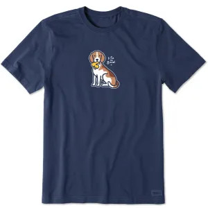 Men's Style Beagle Short Sleeve Crusher Tee Life is Good