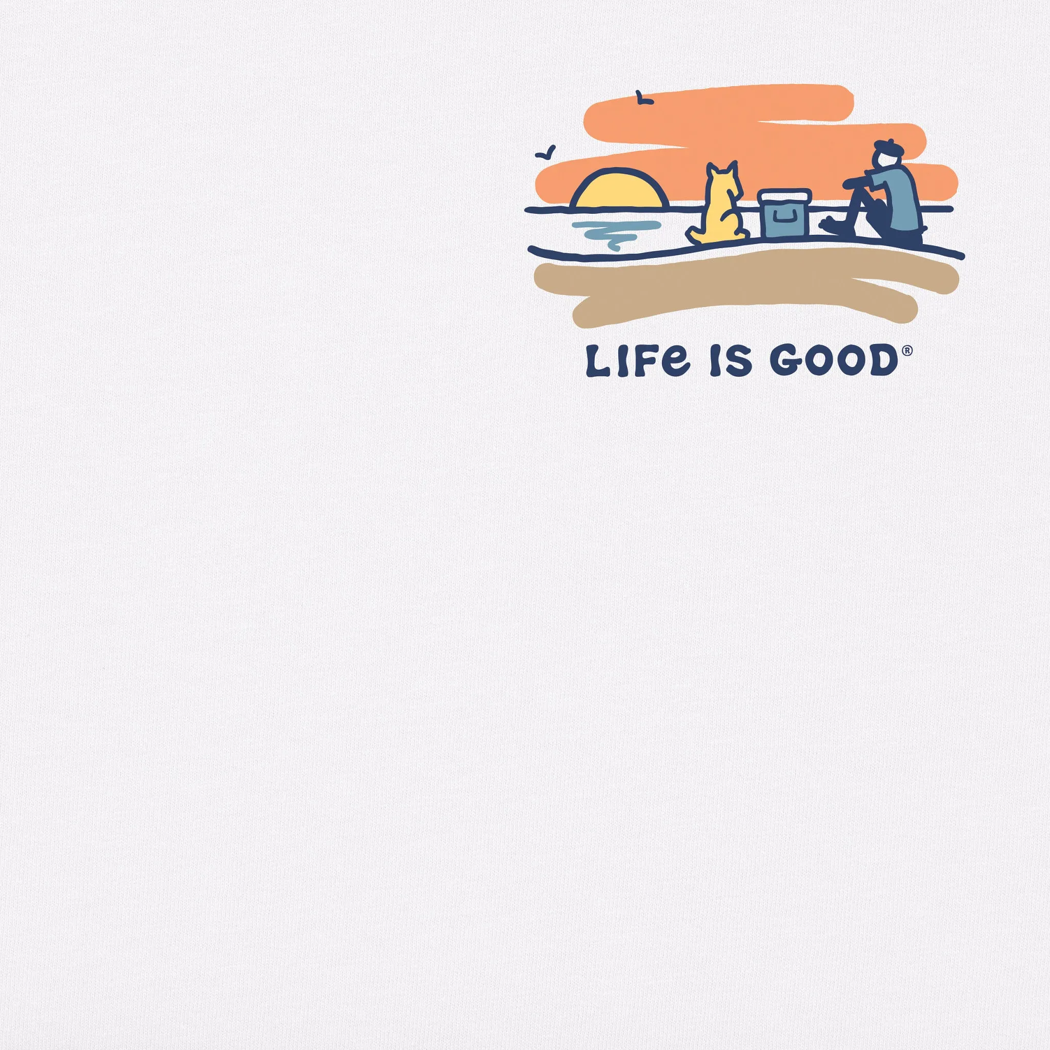 Men's Summer Gold Short Sleeve Tee Life is Good