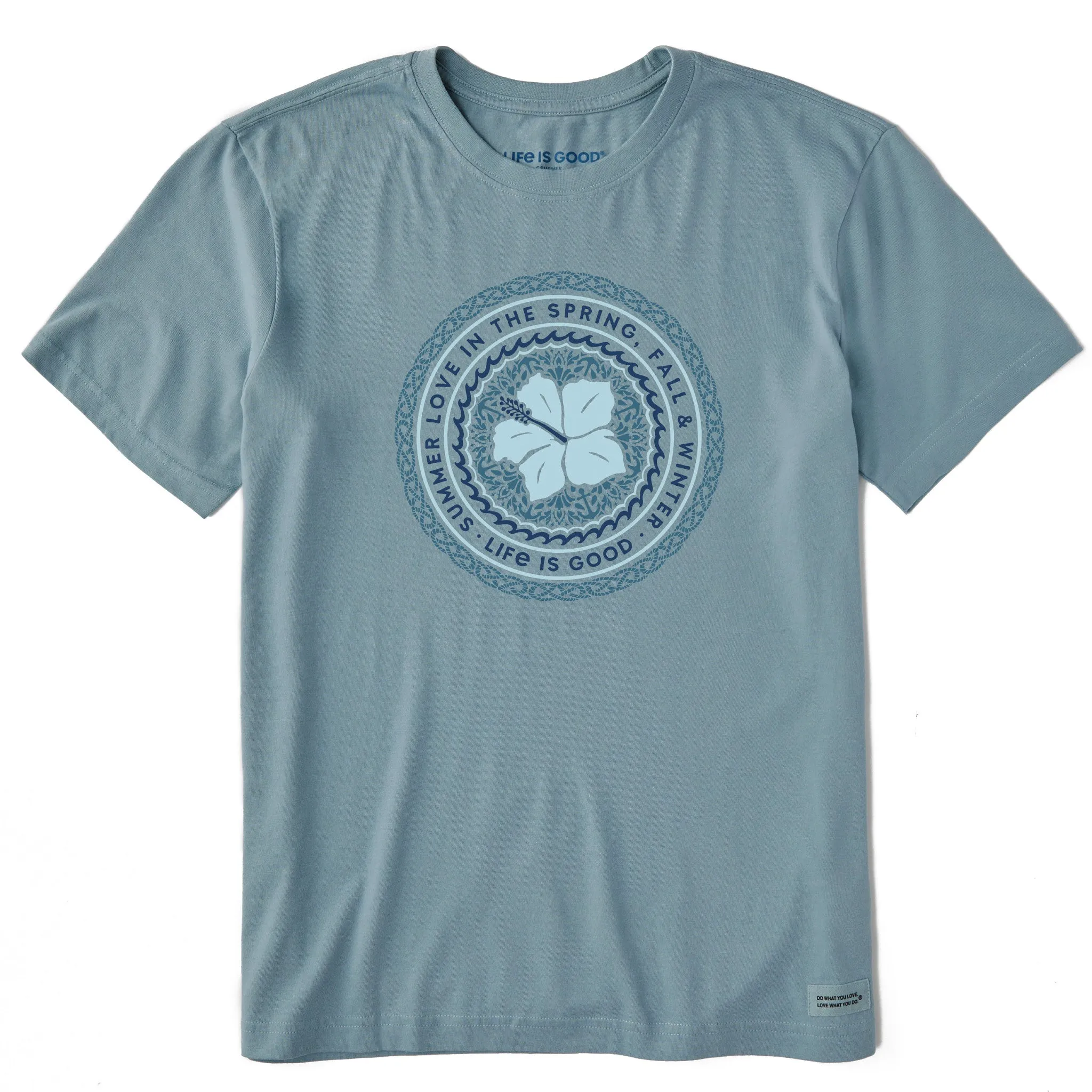 Men's Summer Love Hibiscus Short Sleeve Tee Life is Good