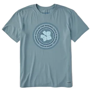 Men's Summer Love Hibiscus Short Sleeve Tee Life is Good