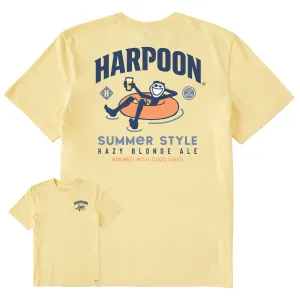 Men's Summer Style Harpoon Innertube Short Sleeve Crusher Tee Life is Good
