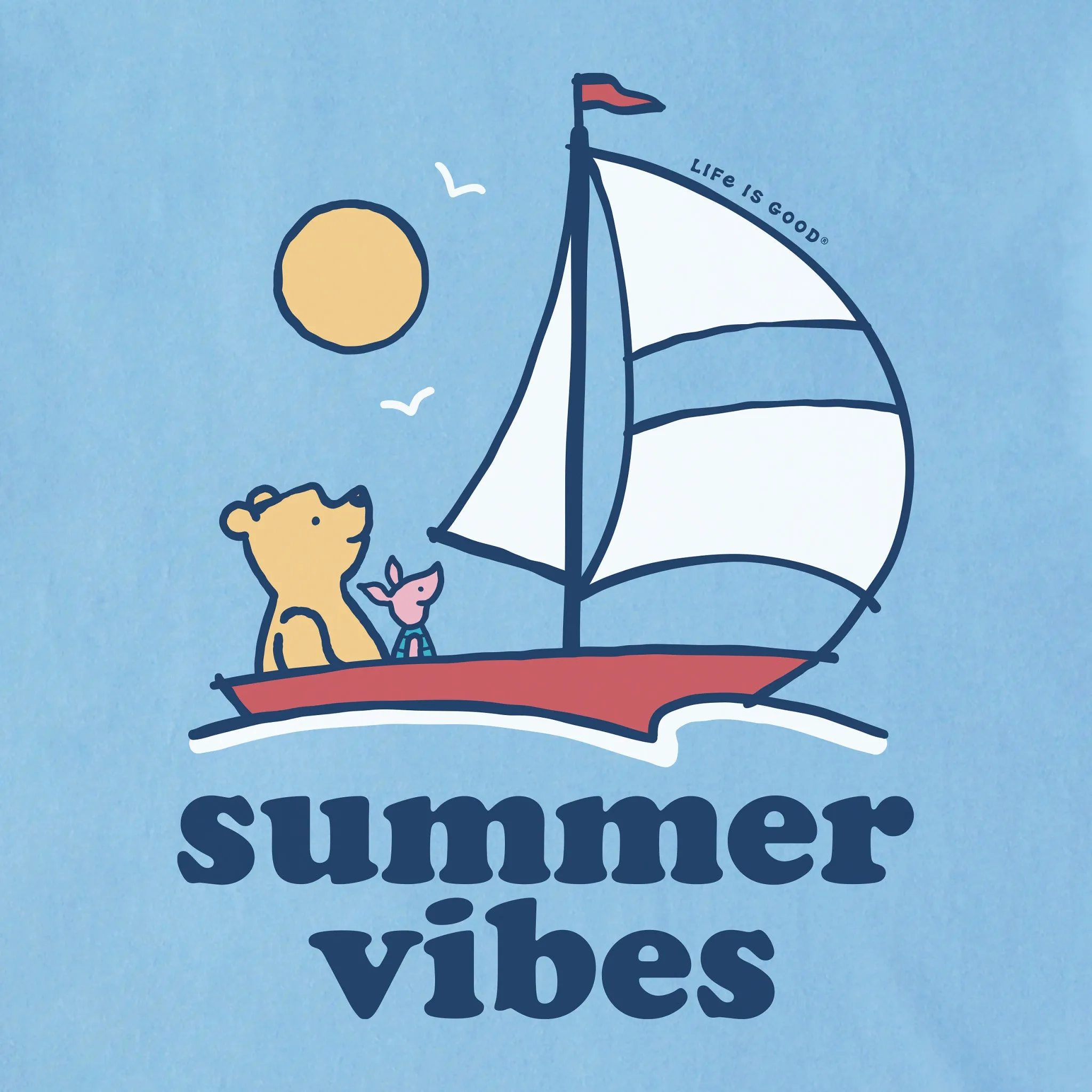 Men's Summer Vibes Winnie Sailboat Short Sleeve Tee Life is Good