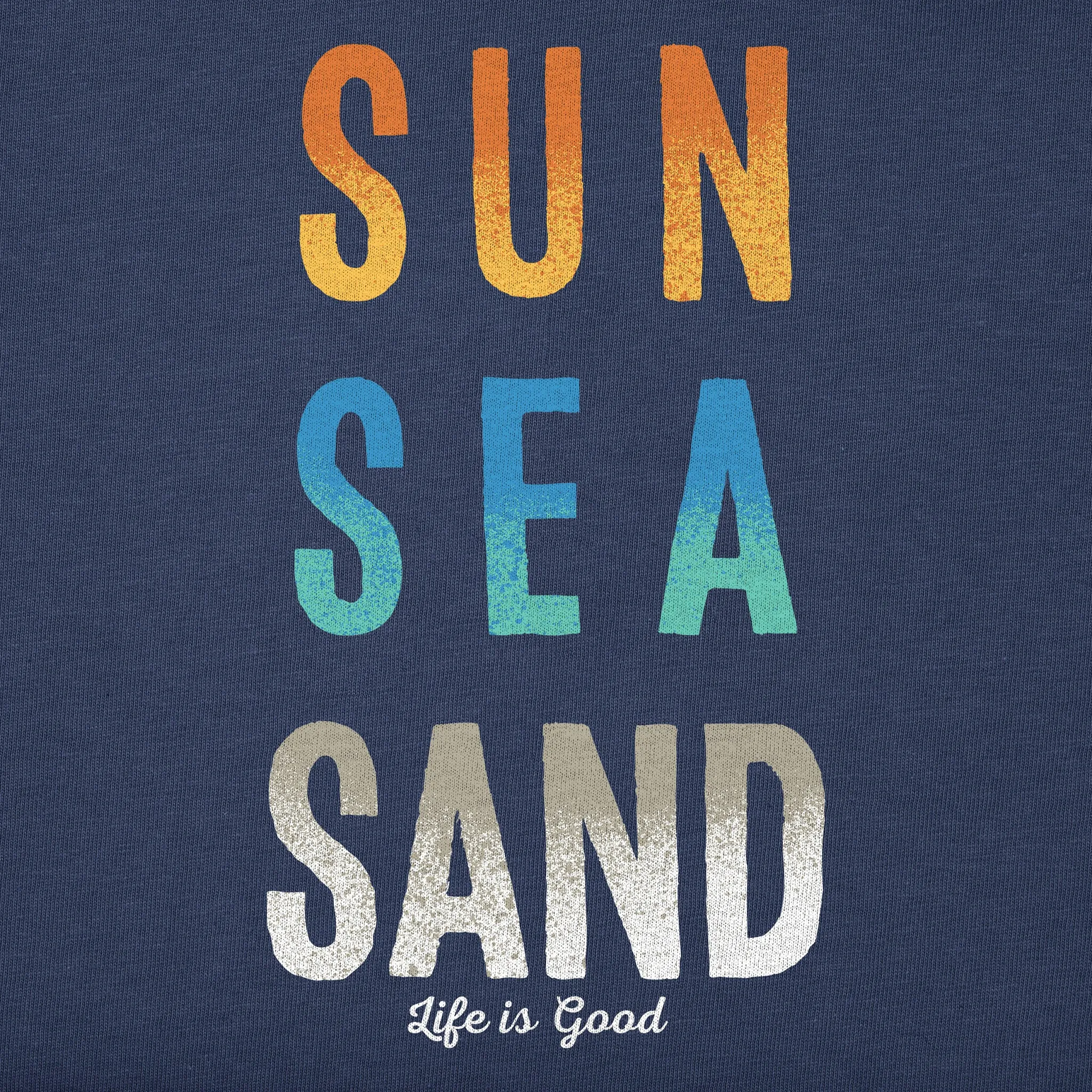 Men's Sun Sea Sand Short Sleeve Crusher Tee Life is Good