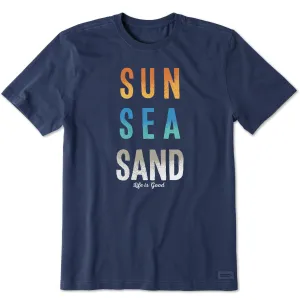 Men's Sun Sea Sand Short Sleeve Crusher Tee Life is Good
