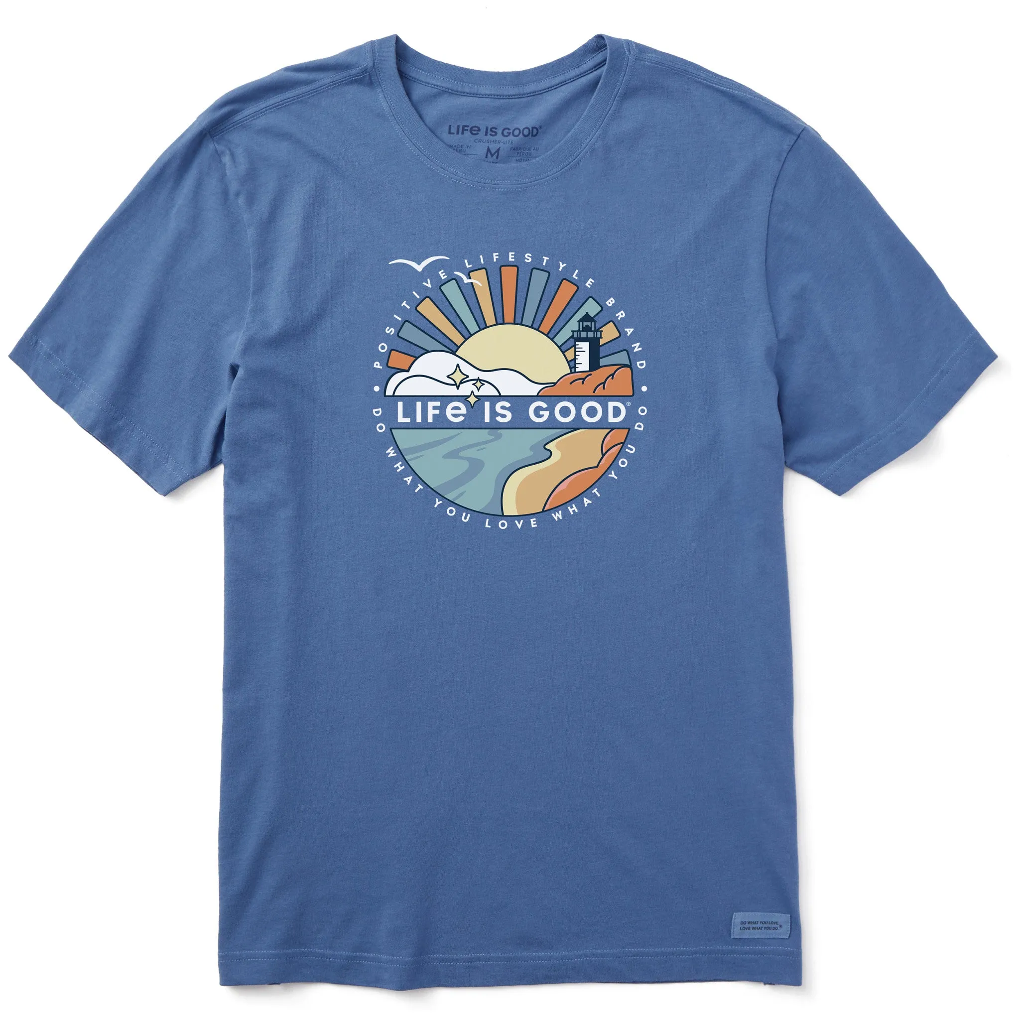 Men's Sunburst Lighthouse Short Sleeve Crusher Tee Life is Good