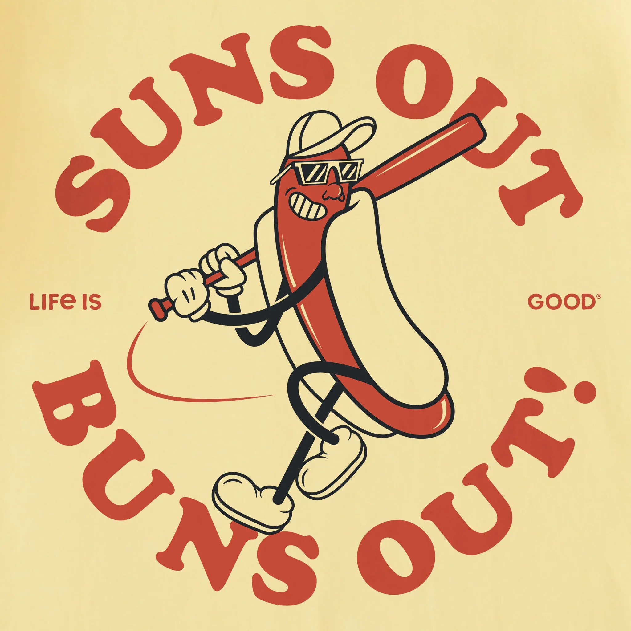 Men's Suns Out Buns Out Short Sleeve Tee Life is Good