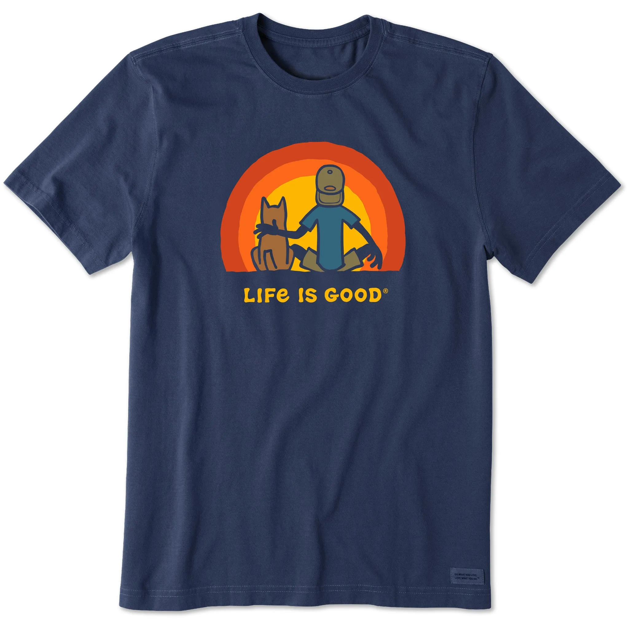 Men's Sunset Buddies Jake and Rocket Short Sleeve Crusher Tee Life is Good