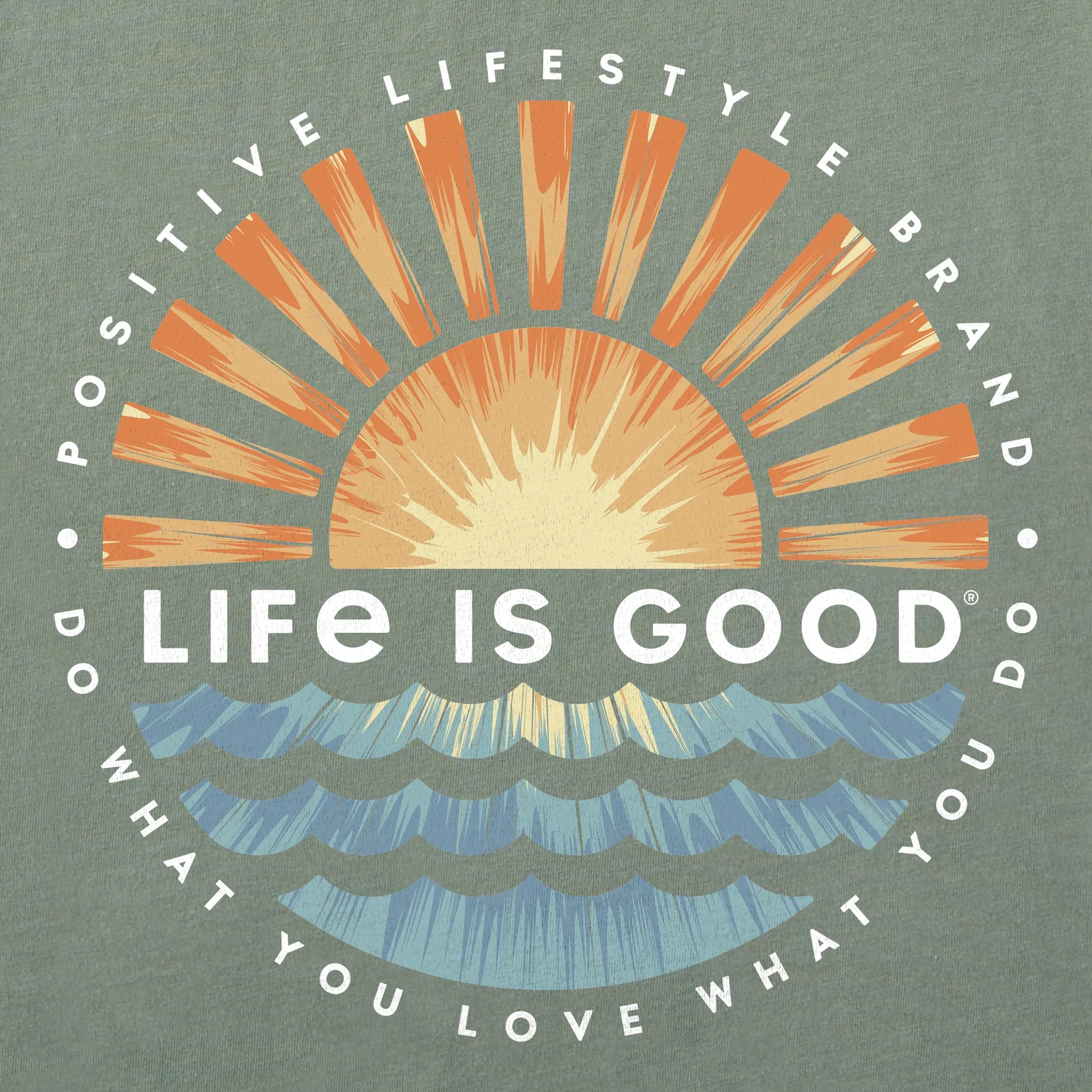 Men's Sunset Burst Short Sleeve Tee Life is Good