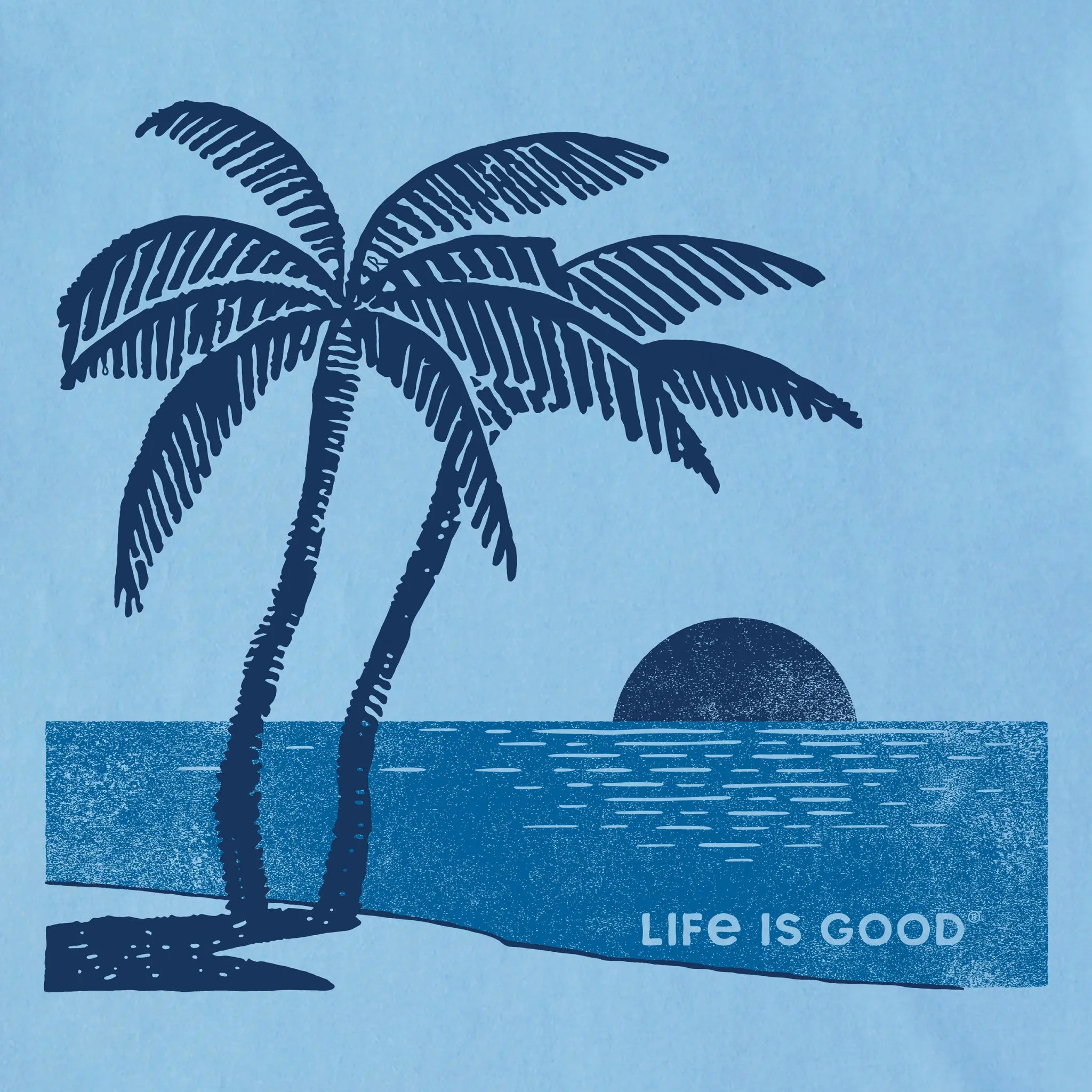 Men's Sunset Two Palms Short Sleeve Tee Life is Good