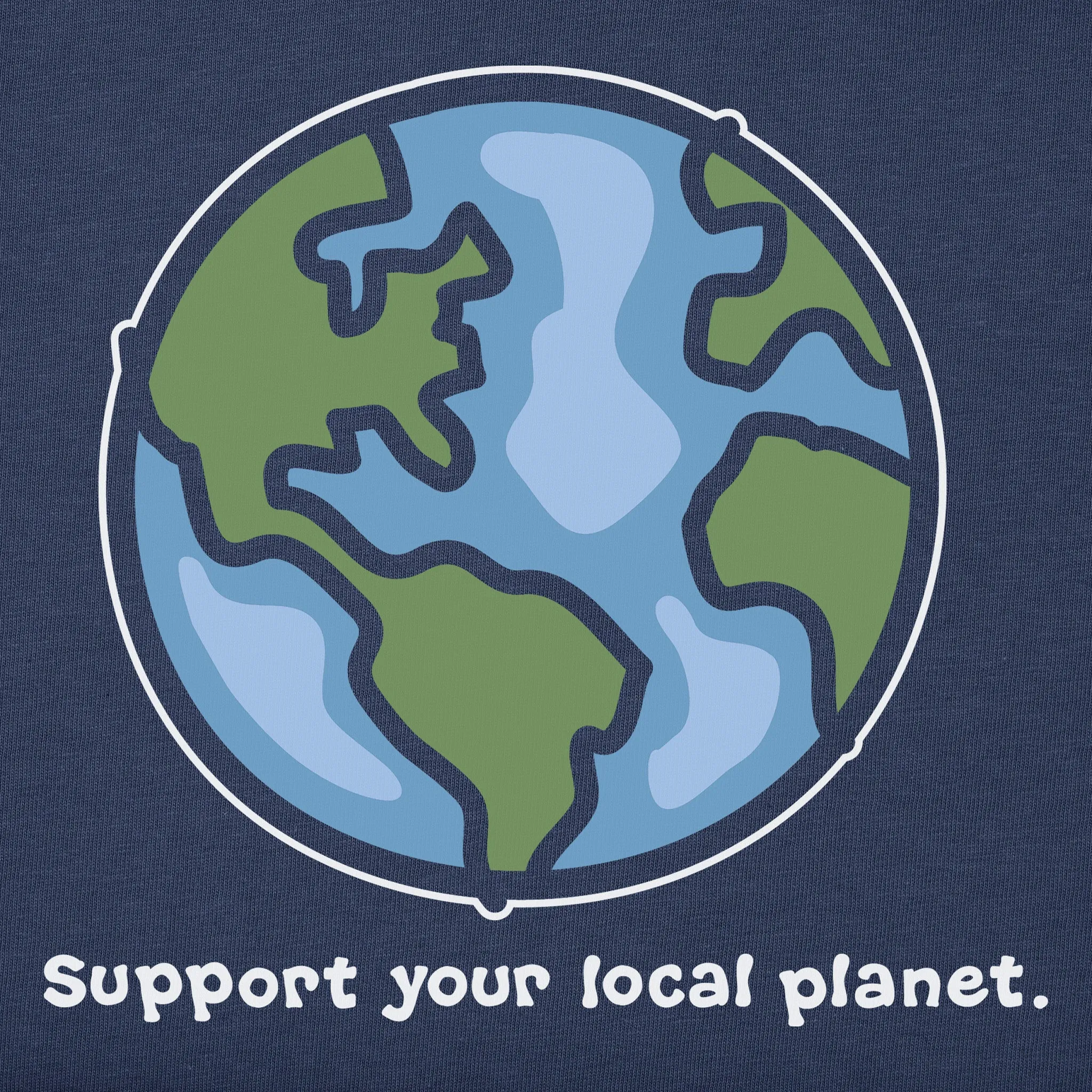 Men's Support your Local Planet Short Sleeve Crusher Tee Life is Good