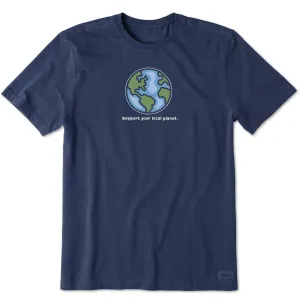 Men's Support your Local Planet Short Sleeve Crusher Tee Life is Good