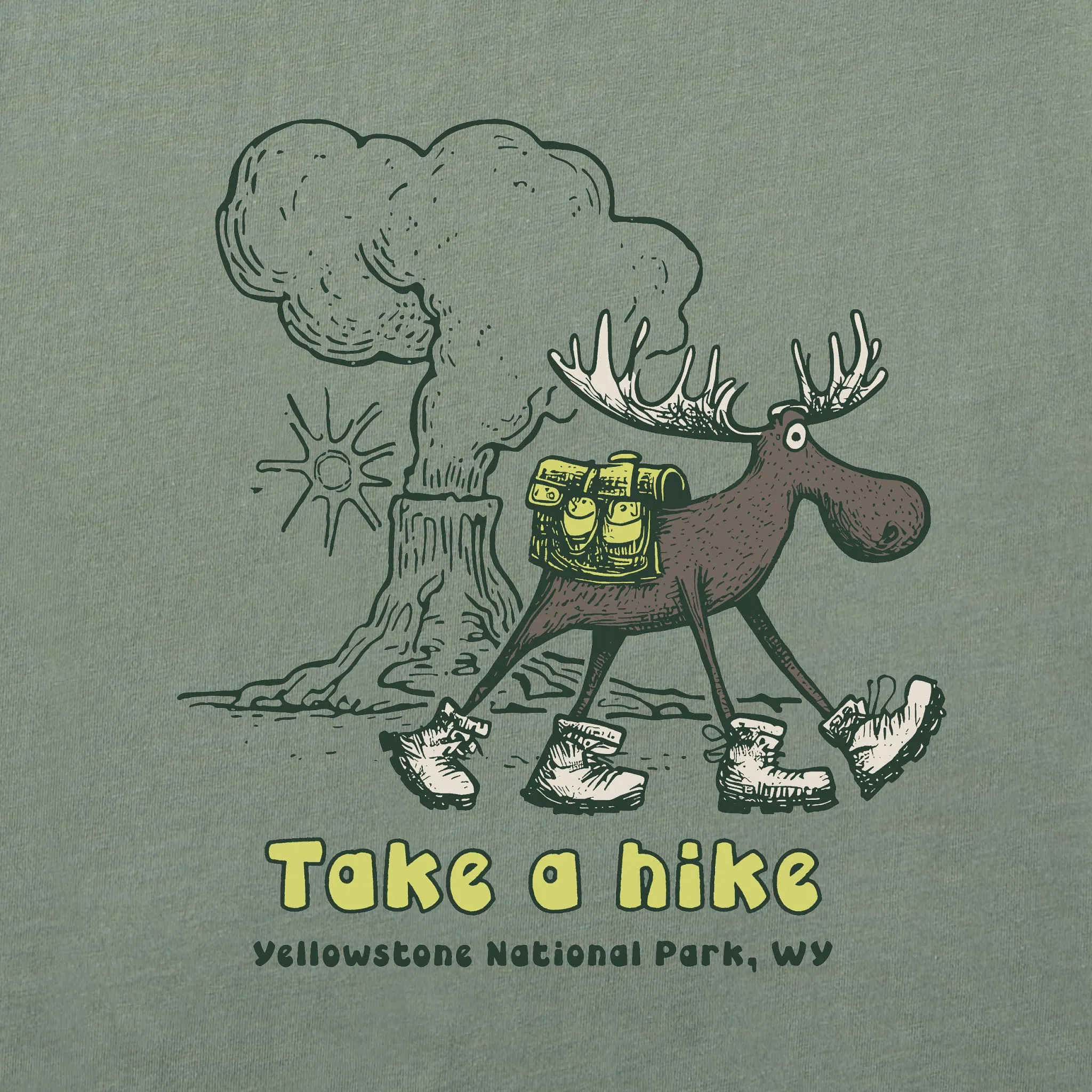 Men's Take a Hike Yellowstone Short Sleeve Tee Life is Good