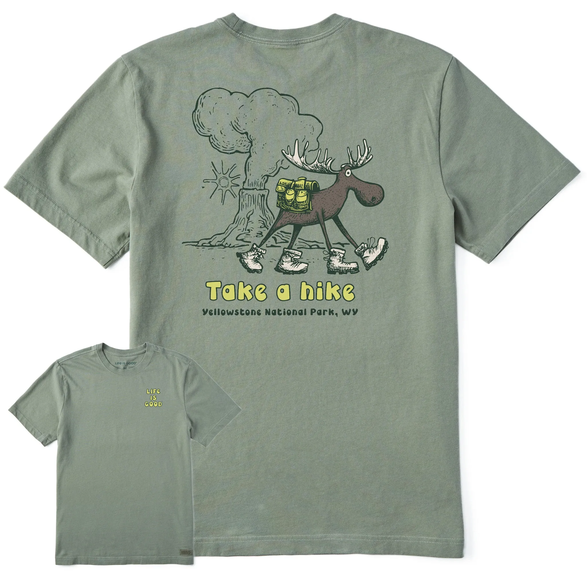Men's Take a Hike Yellowstone Short Sleeve Tee Life is Good