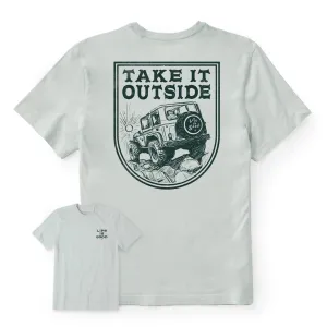 Men's Take it Outside ATV Short Sleeve Tee Life is Good