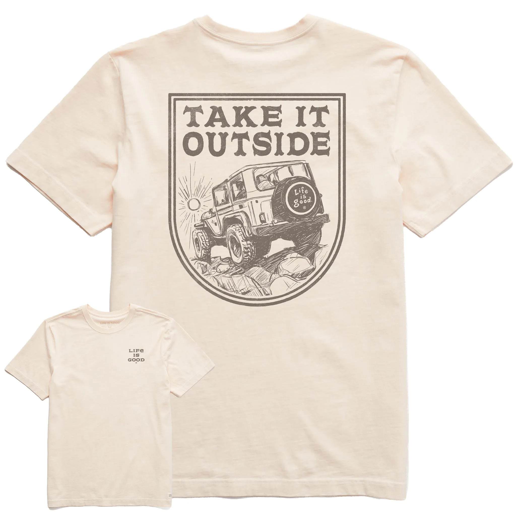 Men's Take it Outside ATV Short Sleeve Tee Life is Good