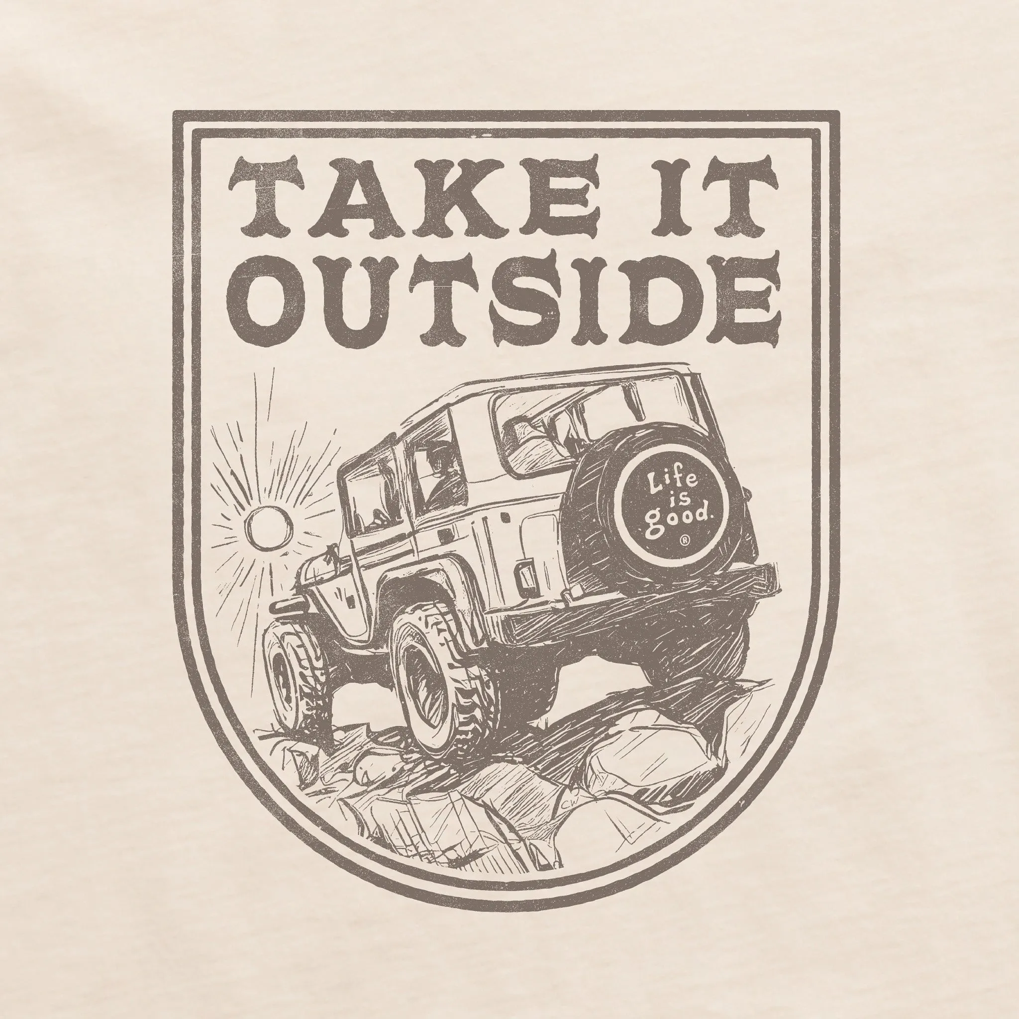 Men's Take it Outside ATV Short Sleeve Tee Life is Good