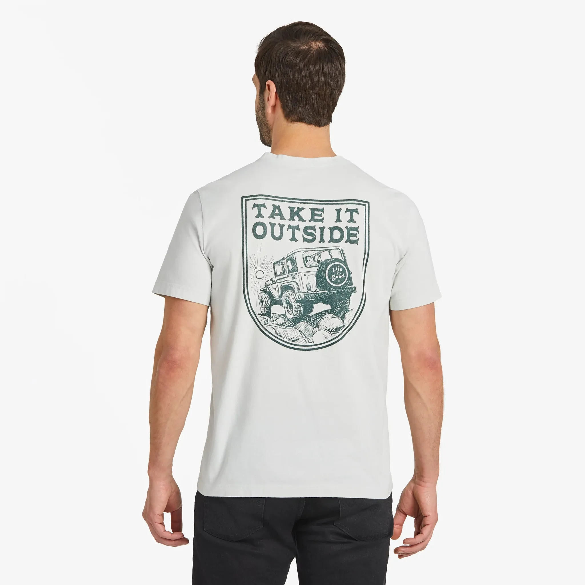 Men's Take it Outside ATV Short Sleeve Tee Life is Good