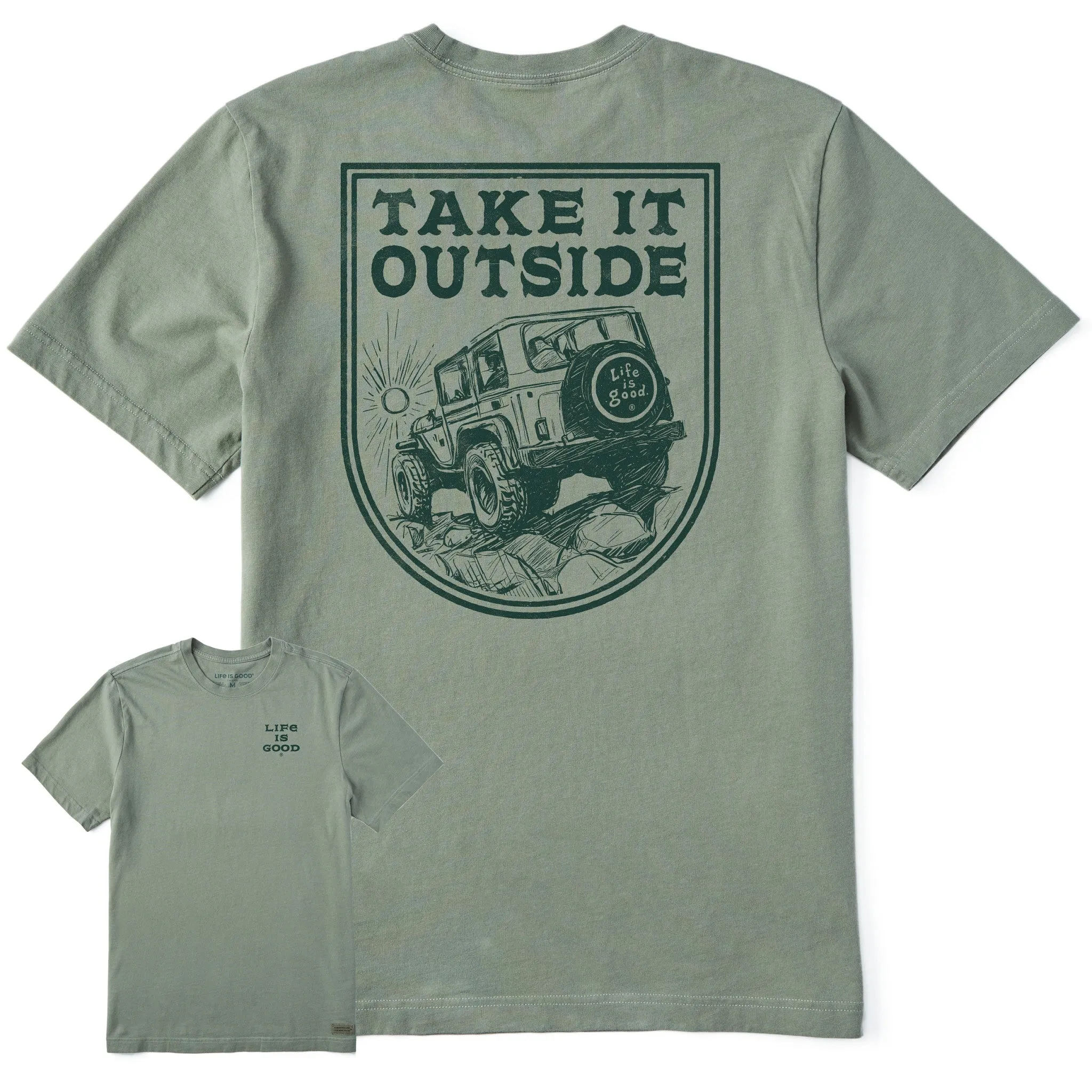 Men's Take it Outside ATV Short Sleeve Tee Life is Good