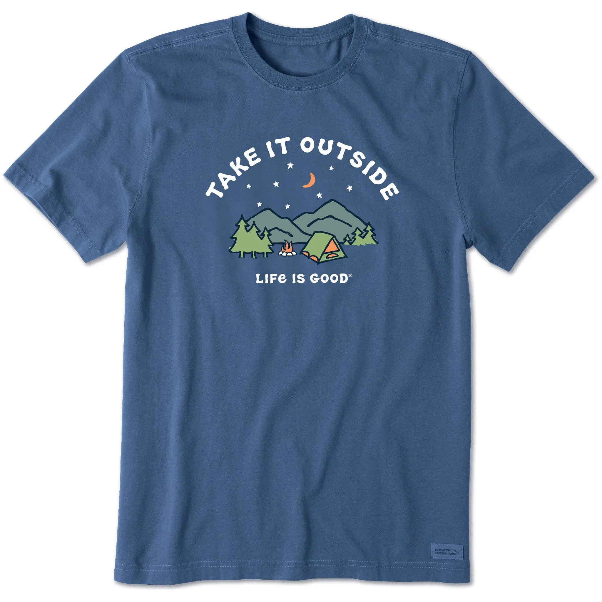 Men's Take it Outside Camping Short Sleeve Crusher Tee Life is Good