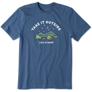 Men's Take it Outside Camping Short Sleeve Crusher Tee Life is Good