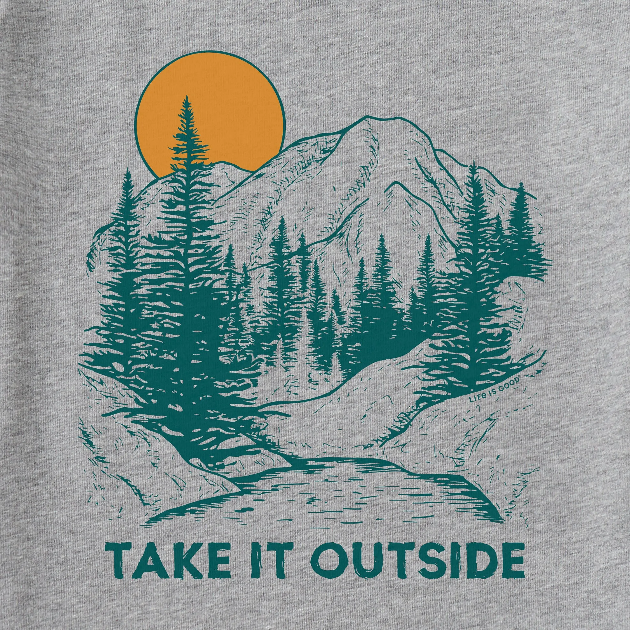 Men's Take it Outside Mountains Short Sleeve Crusher Tee Life is Good