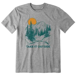 Men's Take it Outside Mountains Short Sleeve Crusher Tee Life is Good