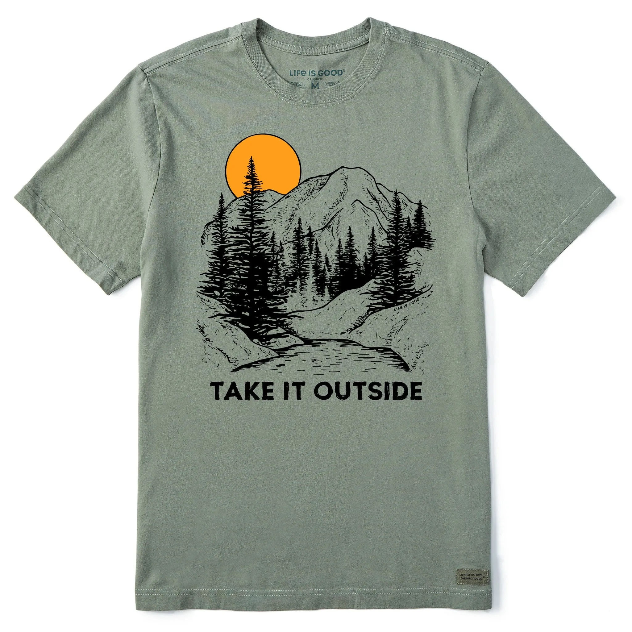 Men's Take it Outside Mountains Short Sleeve Crusher Tee Life is Good