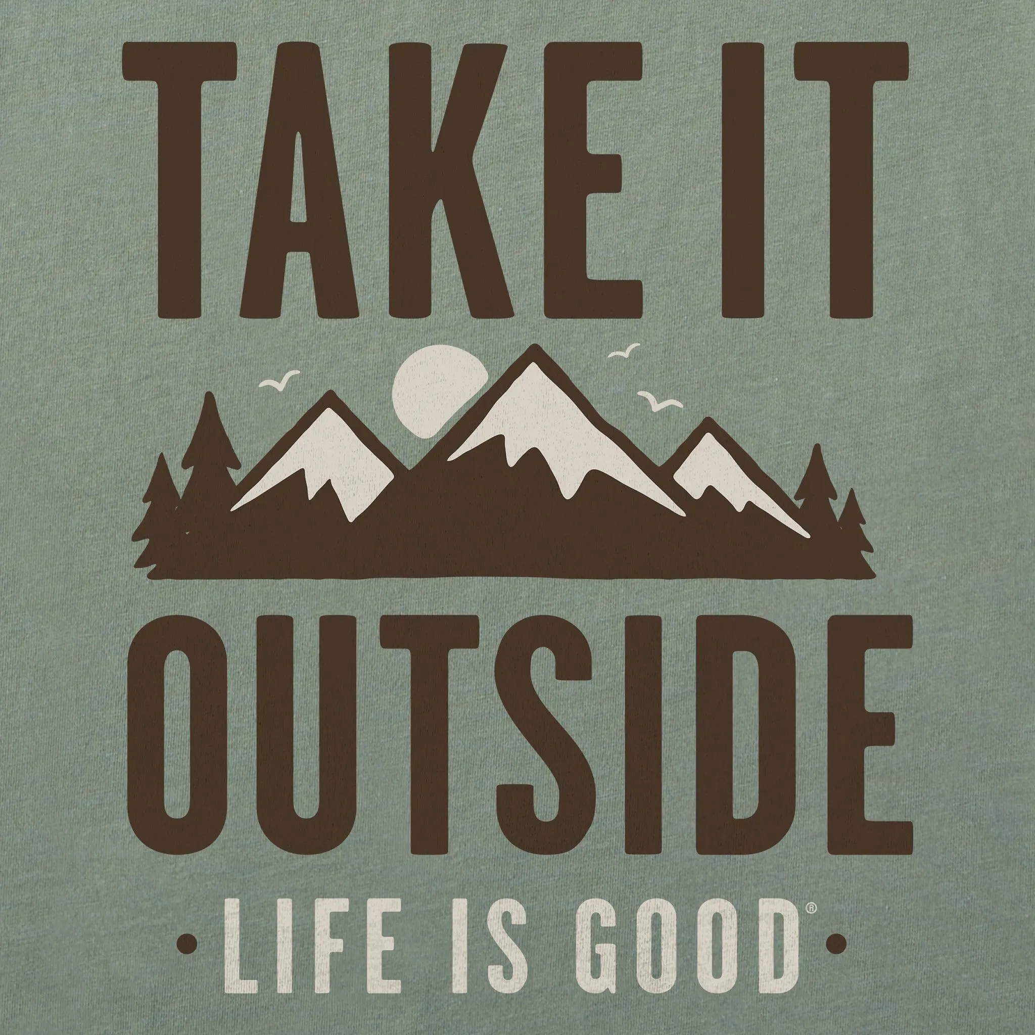 Men's Take It Outside Mountainscape Short Sleeve Crusher Tee Life is Good