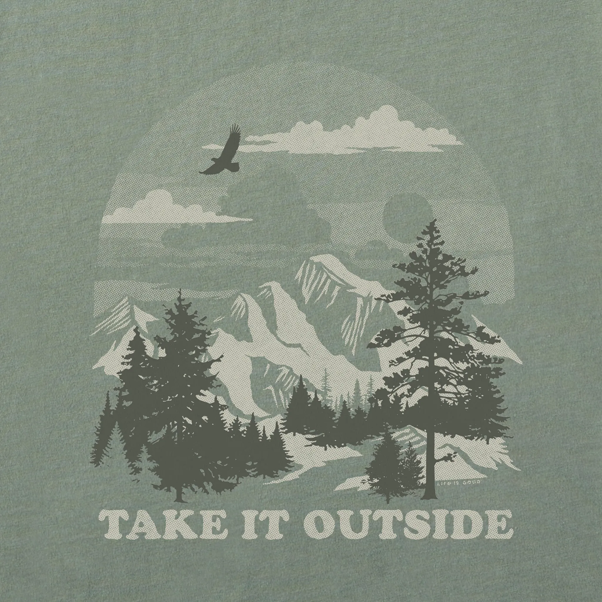 Men's Take it Outside Scenic Sunset Short Sleeve Crusher Tee Life is Good