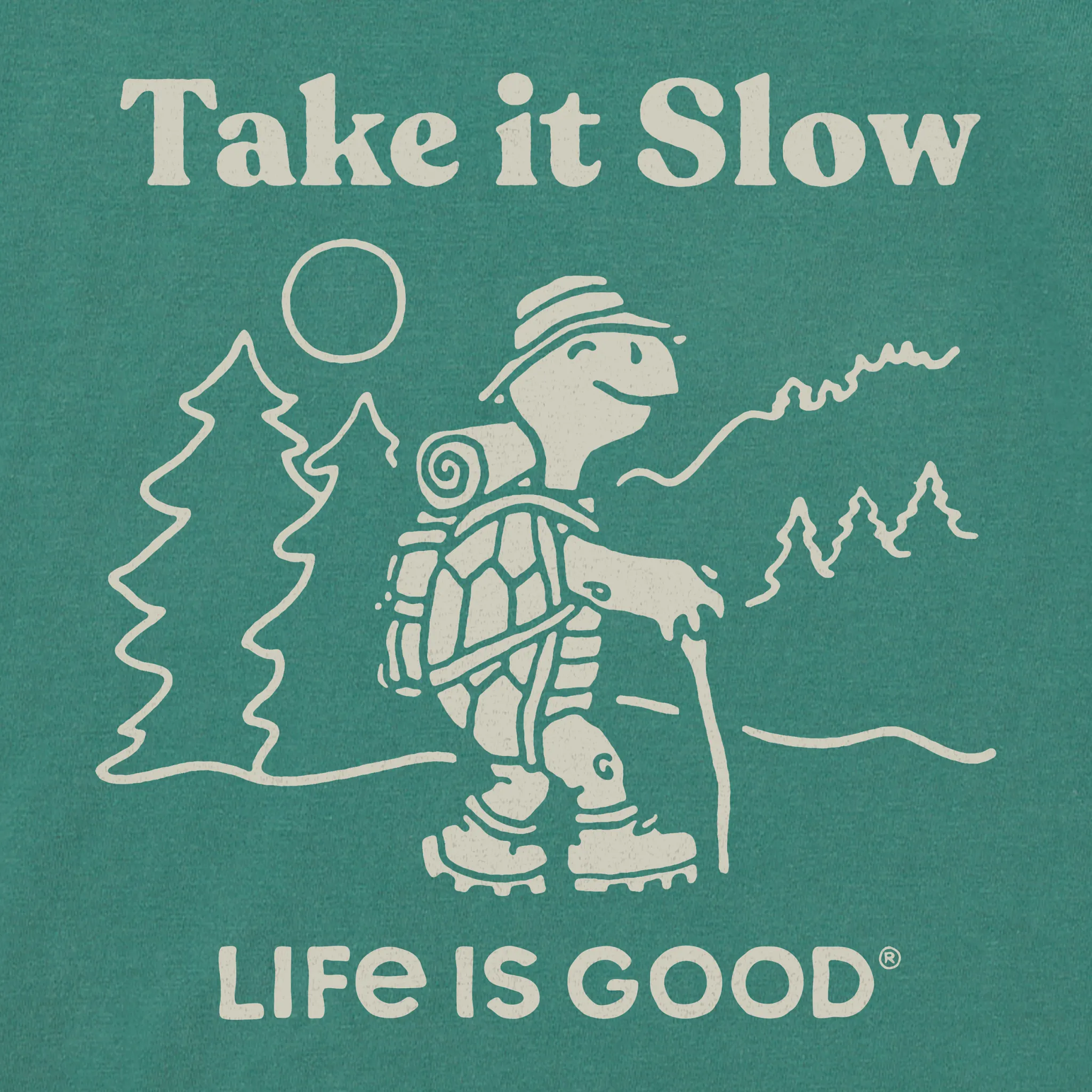 Men's Take it Slow Turtle Hike Short Sleeve Crusher Tee Life is Good