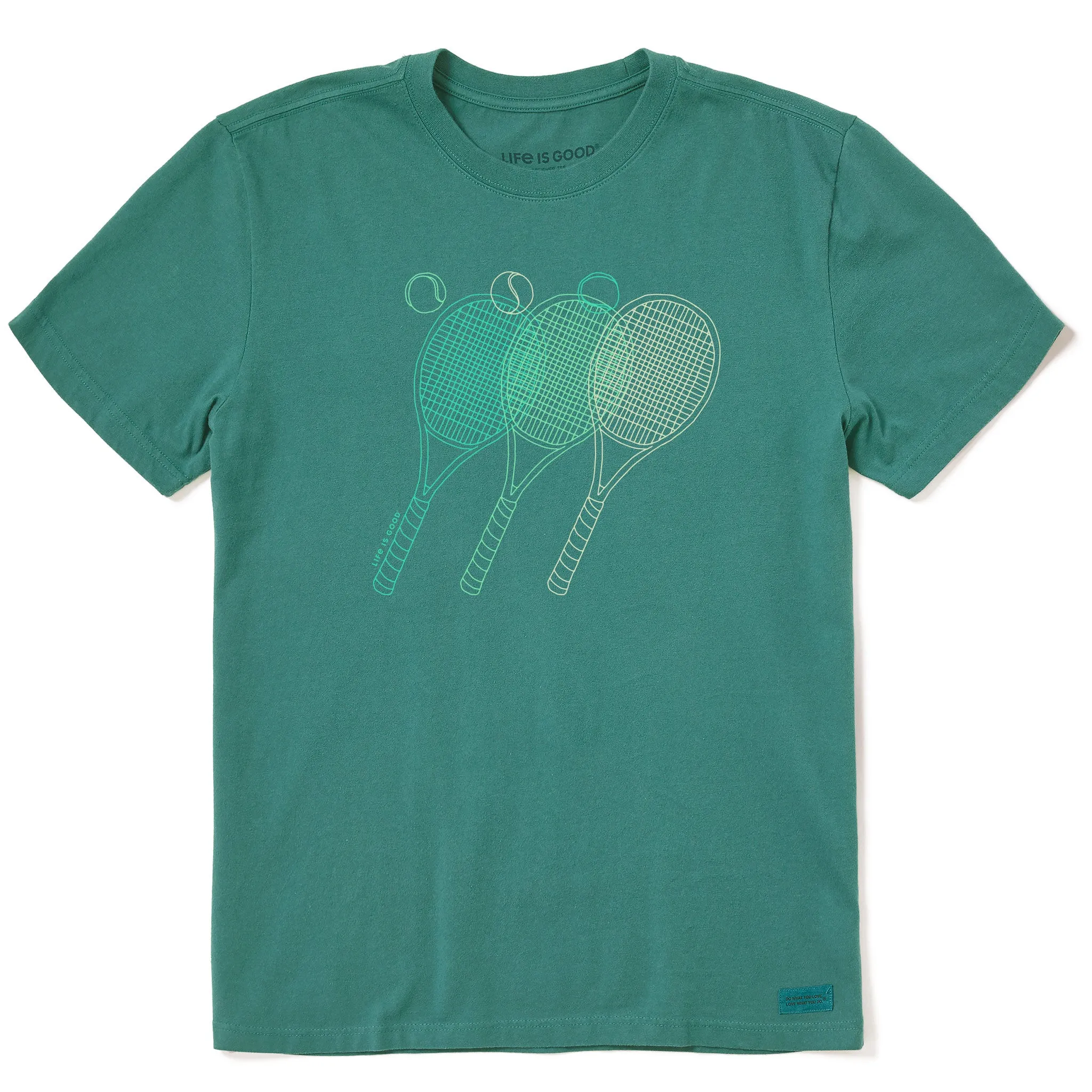 Men's Tennis Fade Short Sleeve Crusher Tee Life is Good