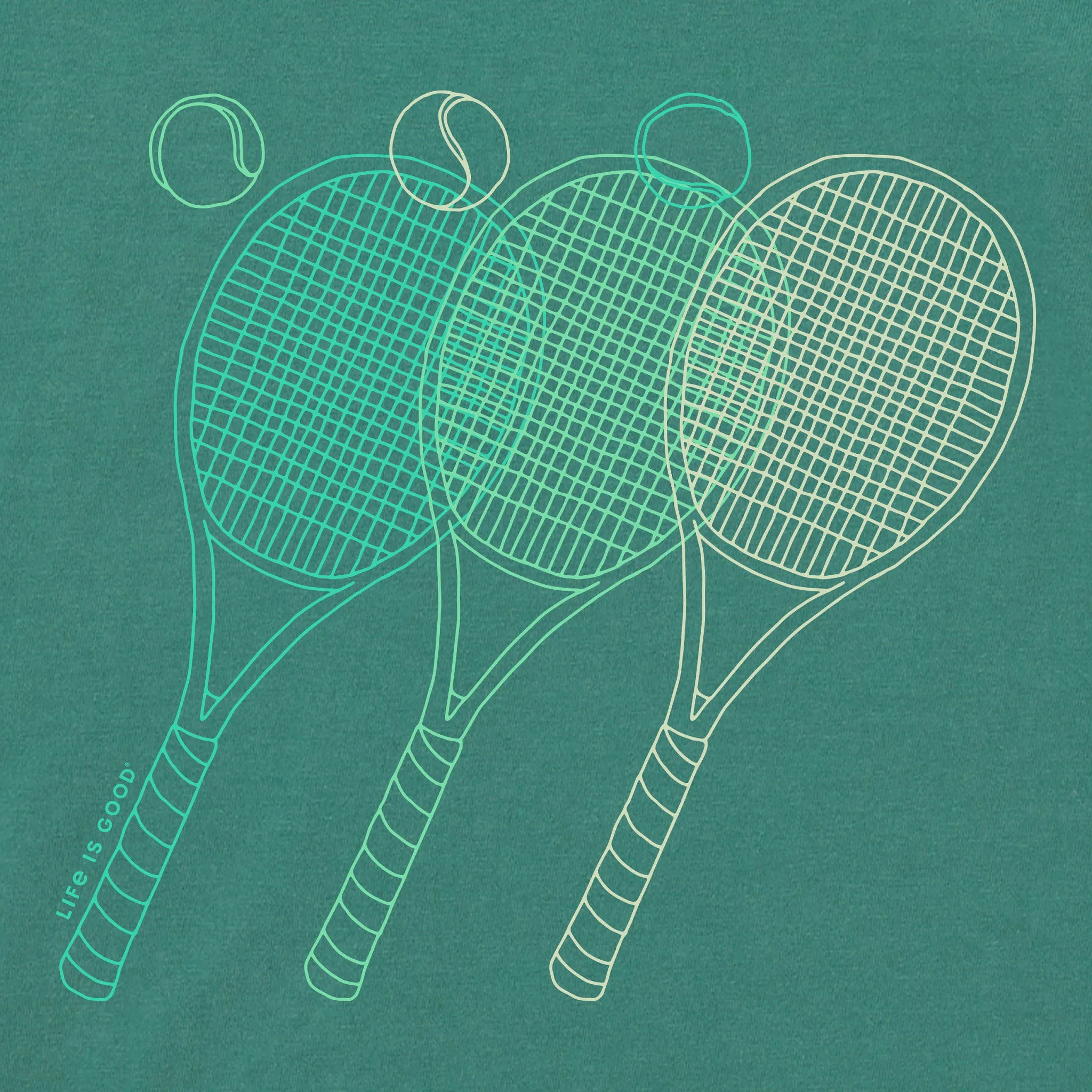 Men's Tennis Fade Short Sleeve Crusher Tee Life is Good