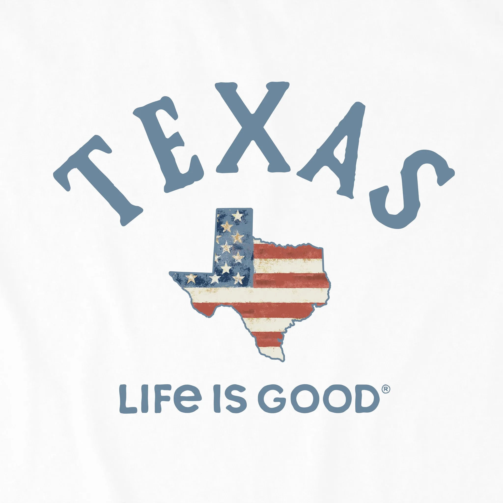 Men's Texas Arched Flag Short Sleeve Crusher Tee Life is Good