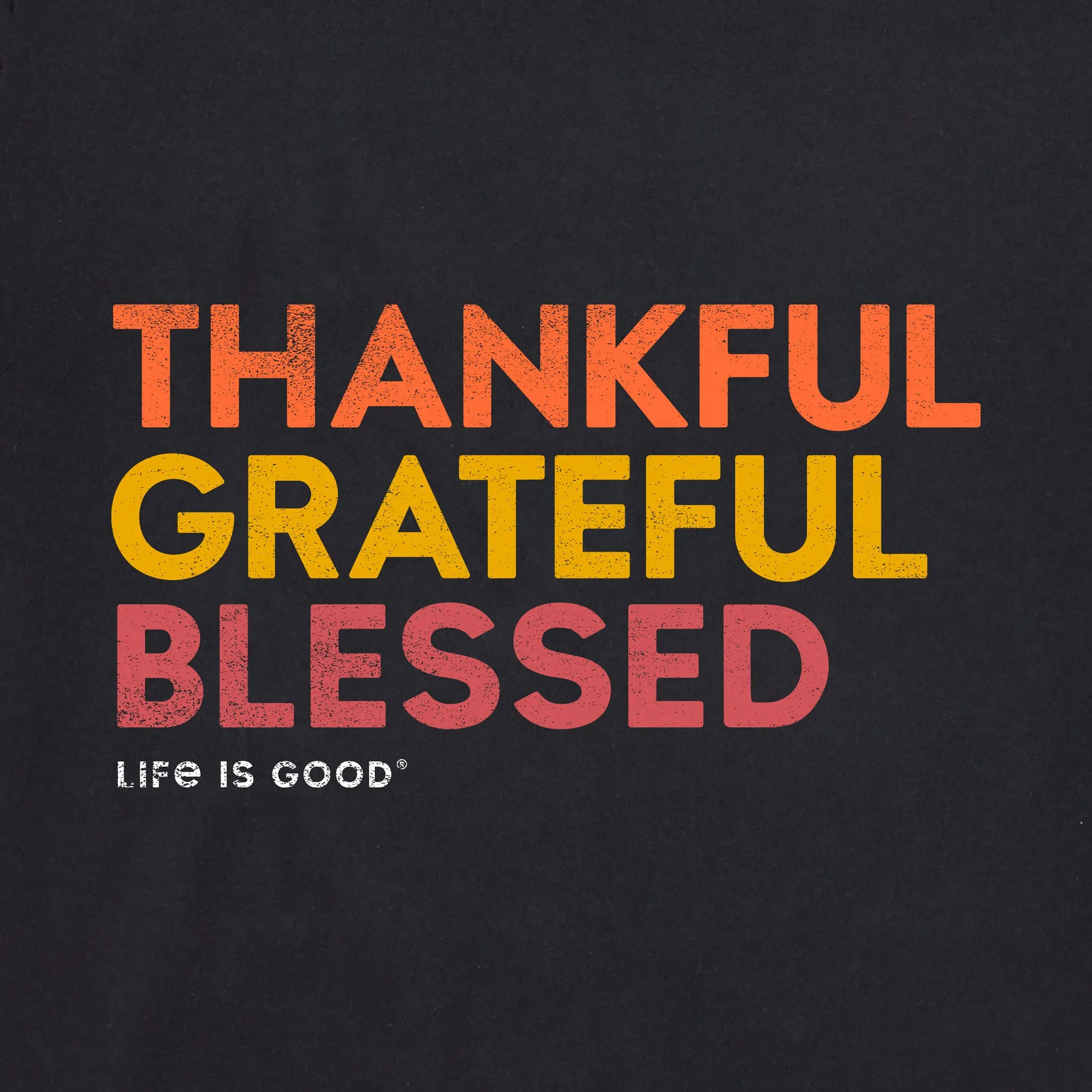 Men's Thankful Grateful Blessed All Day Long Sleeve Crusher Tee Life is Good