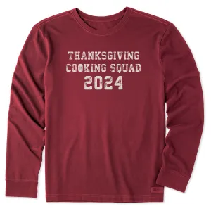 Men's Thanksgiving Day Cooking Squad 2024 Long Sleeve Crusher Tee Life is Good