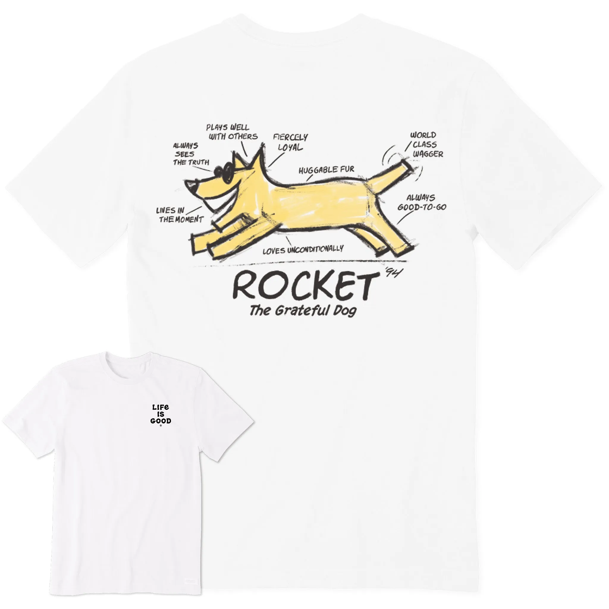 Men's The Anatomy of Rocket Short Sleeve Tee Life is Good